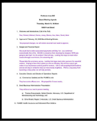March 19 Board Meeting Minutes