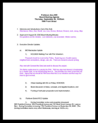 Fishtown District September 2020 Board Meeting