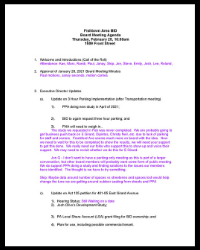 Fishtown District Board Meeting Minutes February 25, 2021
