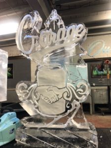 Ice Sculpture from the Garage Bar from Fishtown Freeze