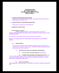 April 21, 2022 Board Meeting Minutes