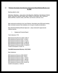 Board meeting minutes for June 2025 of the Fishtown Kensington Area BID