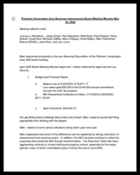 Executive Board Meeting Minutes May 2025 for the Fishtown Kensington Area BID